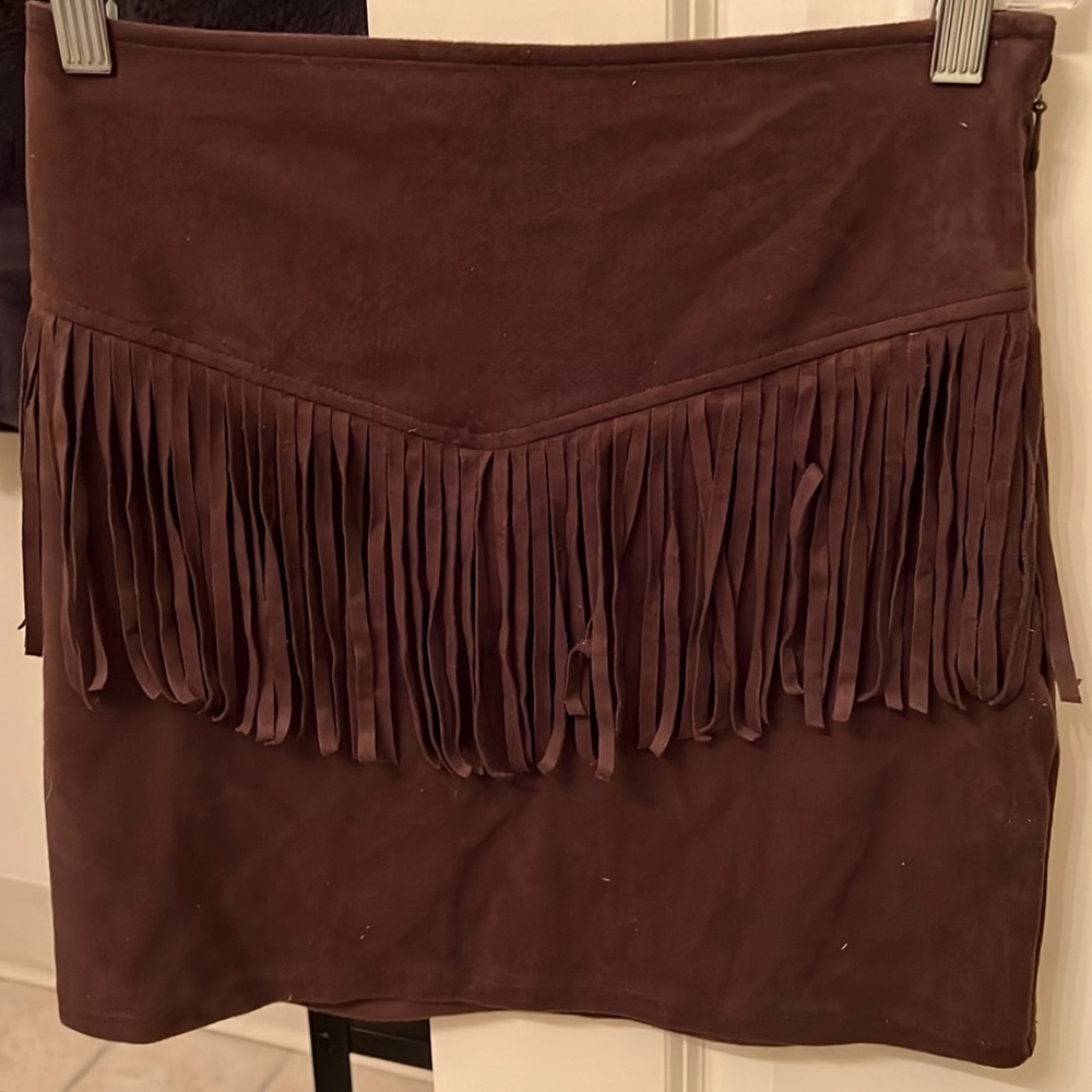 Hollister faux suede mini skirt